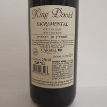 Lade das Bild in den Galerie-Viewer, Carmel King David Süßer Rotwein Sacramental (NYS)