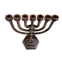 Lade das Bild in den Galerie-Viewer, Menorah 18 cm, Jerusalem-Motiv
