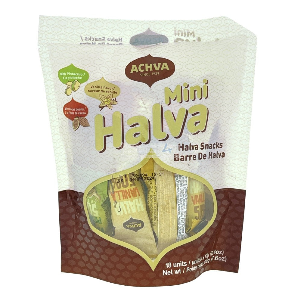 Achva MiniHalva Sesam Snacks Box (Vanille, Kakao, Pistazie) Totes