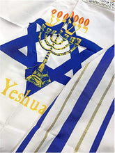 Lade das Bild in den Galerie-Viewer, Messianisches Tallit-Set "Yeshua" M (Gadol) Schwarz
