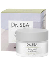 Lade das Bild in den Galerie-Viewer, Dr. Sea Superfood Facial Cream Avocado &amp; Aloe Vera
