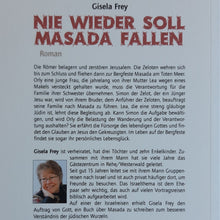 Lade das Bild in den Galerie-Viewer, Nie wieder soll Masada fallen, Roman, Gisela Frey
