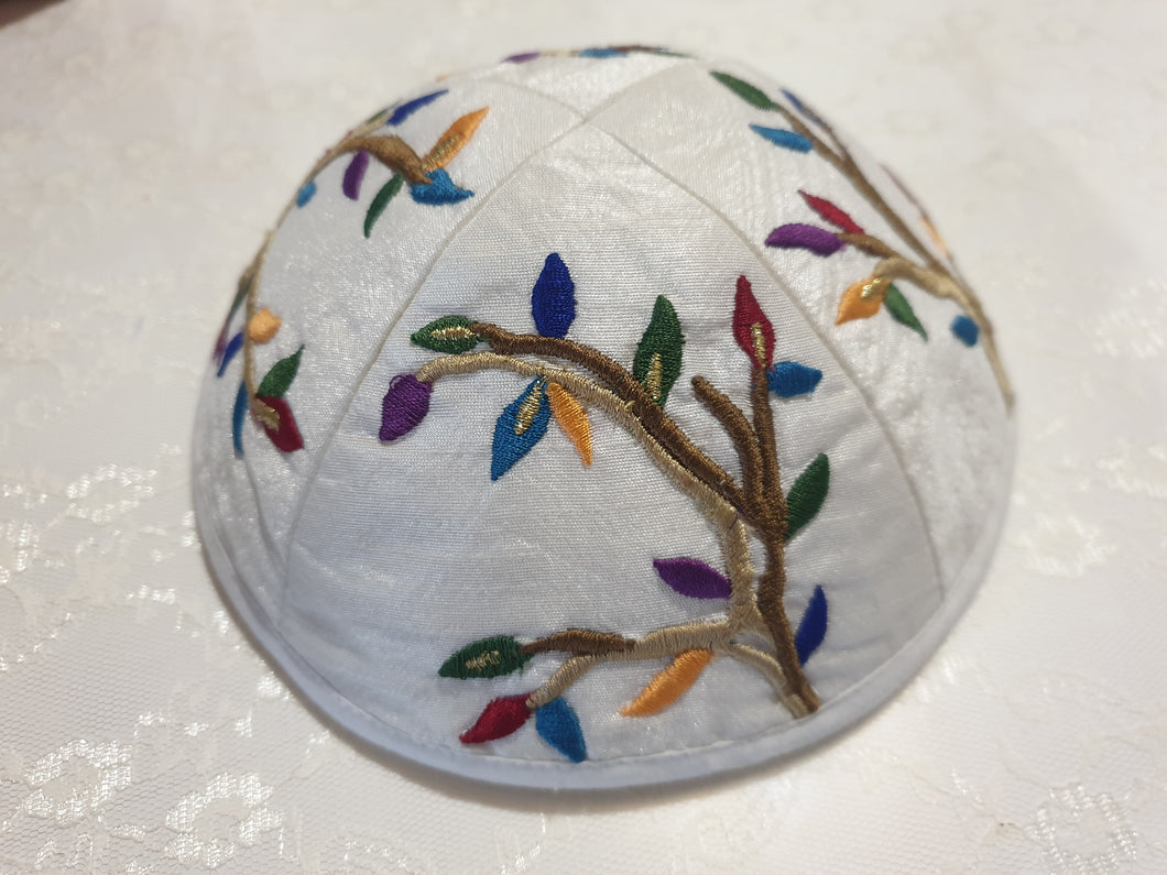 Kippa, Künstler Emanuel, Motiv Zweige, 19 cm