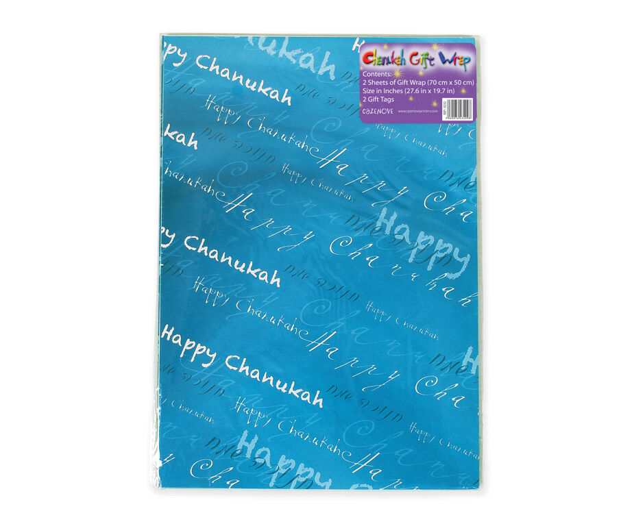 Geschenkpapier Blau, Happy Chanukah