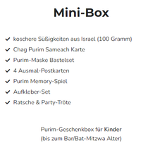 Lade das Bild in den Galerie-Viewer, Purim Geschenkbox (Mischloach Manot) Mini
